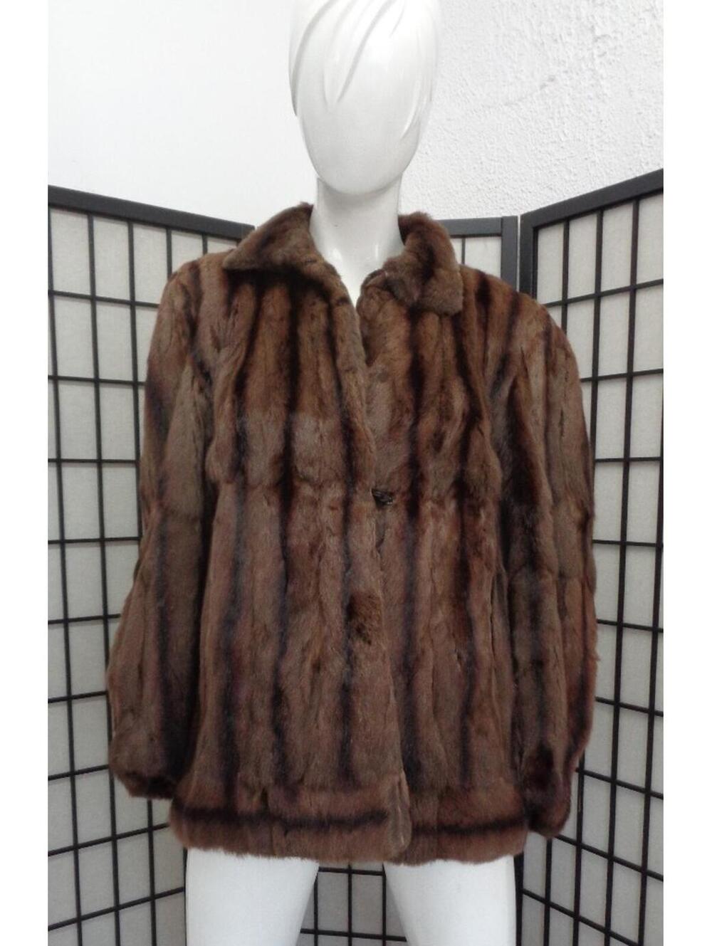 MINT NATURAL BROWN SQUIRREL FUR COAT JACKET WOMEN WOMAN SIZE 6-8 SMALL